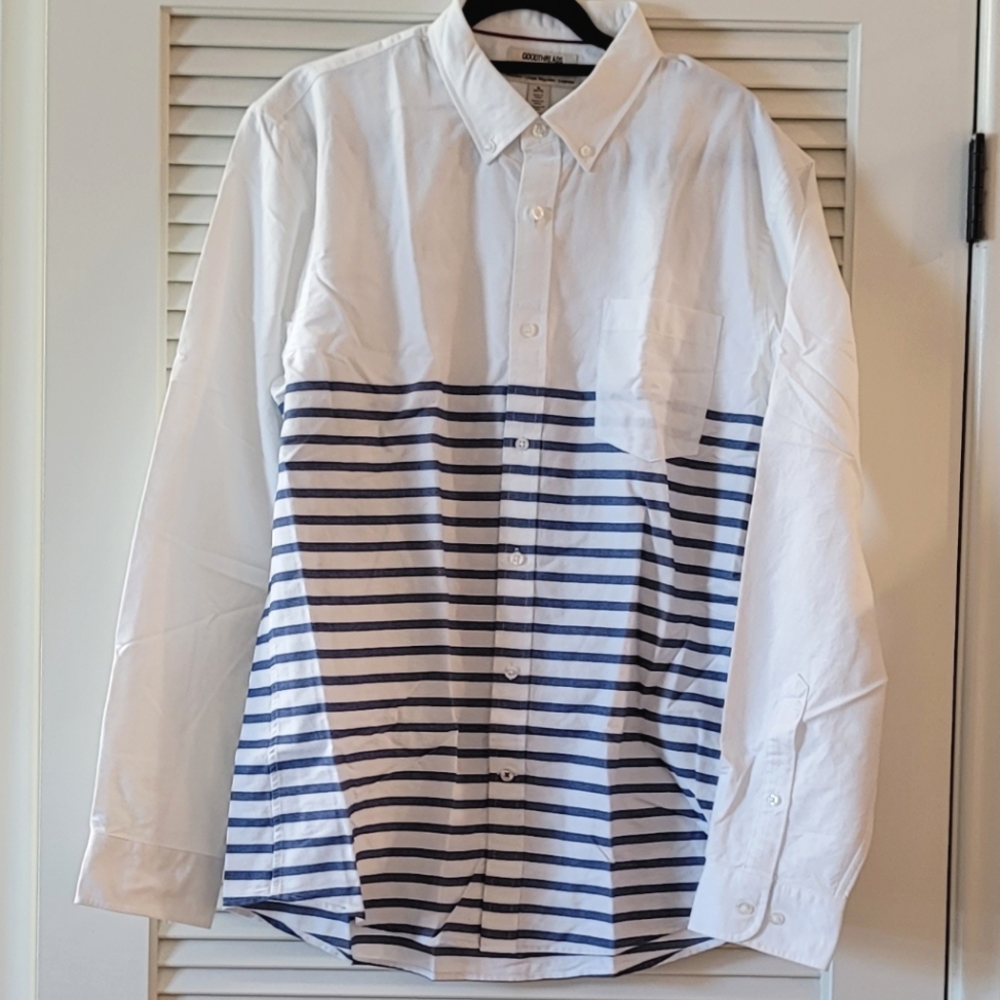 Goodthreads- (NWOT)  Men's Cotton Standard-Fit Long-Sleeve Oxford Shirt